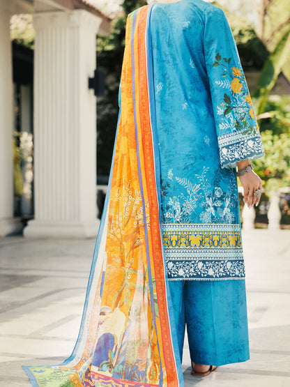 Almirah | Traditional Tale | ALP-3PS-2117 S Denium Blue Lawn