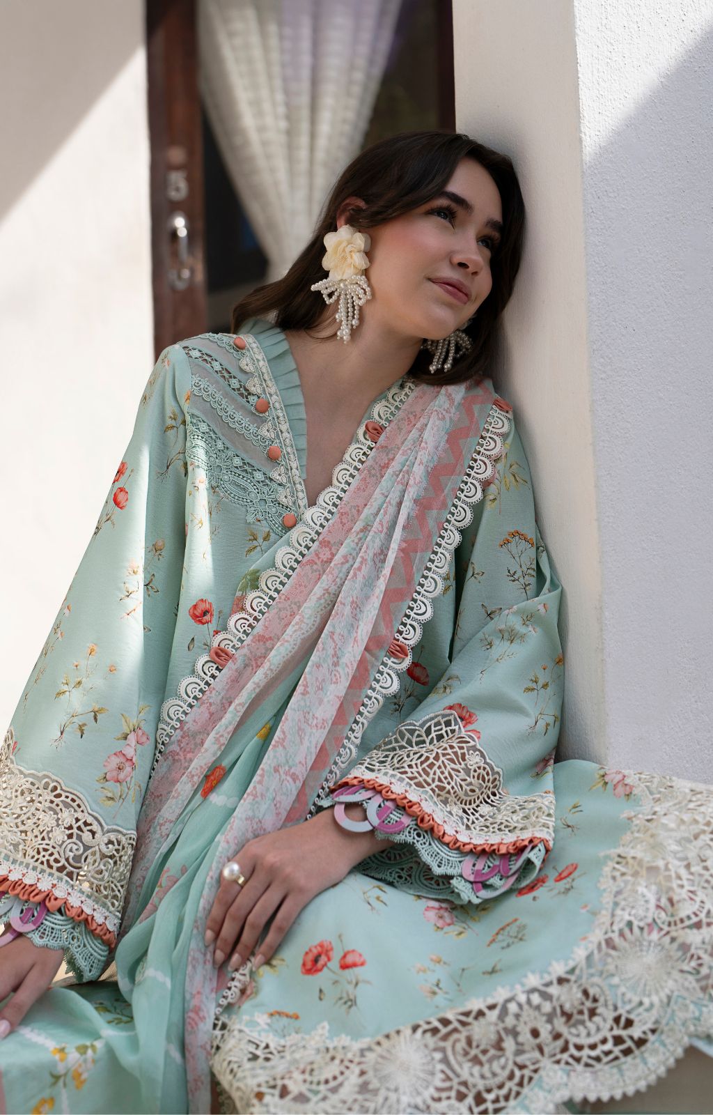AJR Couture | Printakari Lawn 25 | Aqua XL Aqua Lawn