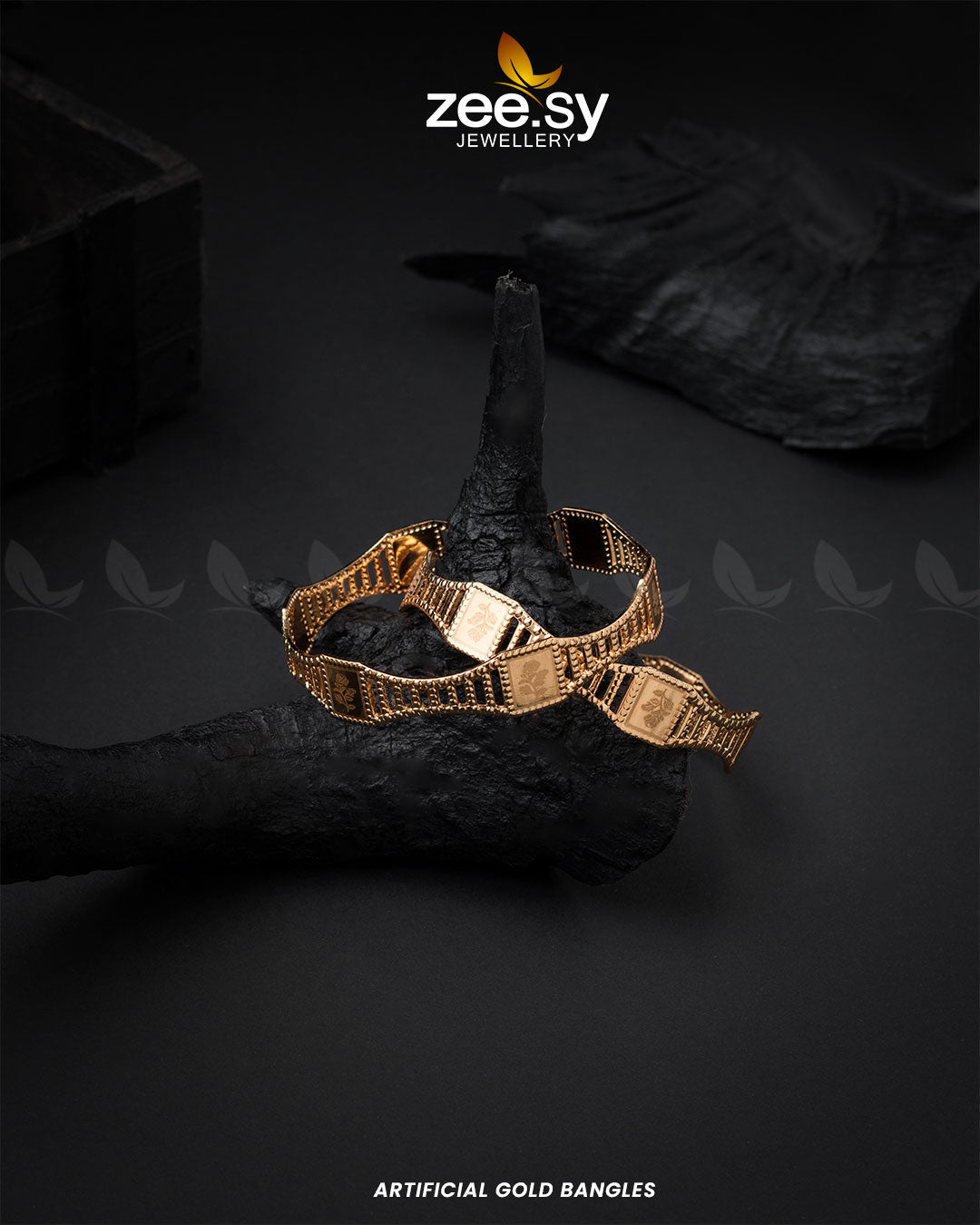 Artificial Gold Bangles 2.8 Large