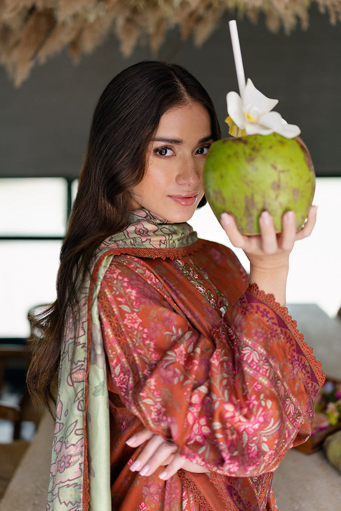 Cross Stitch | Cotton Satin 25 | AUTUMN GLAZE - Pakistani Designer Dress - by Cross Stitch - Type : Ladies Clothes - 100% Original at Saira Sultan