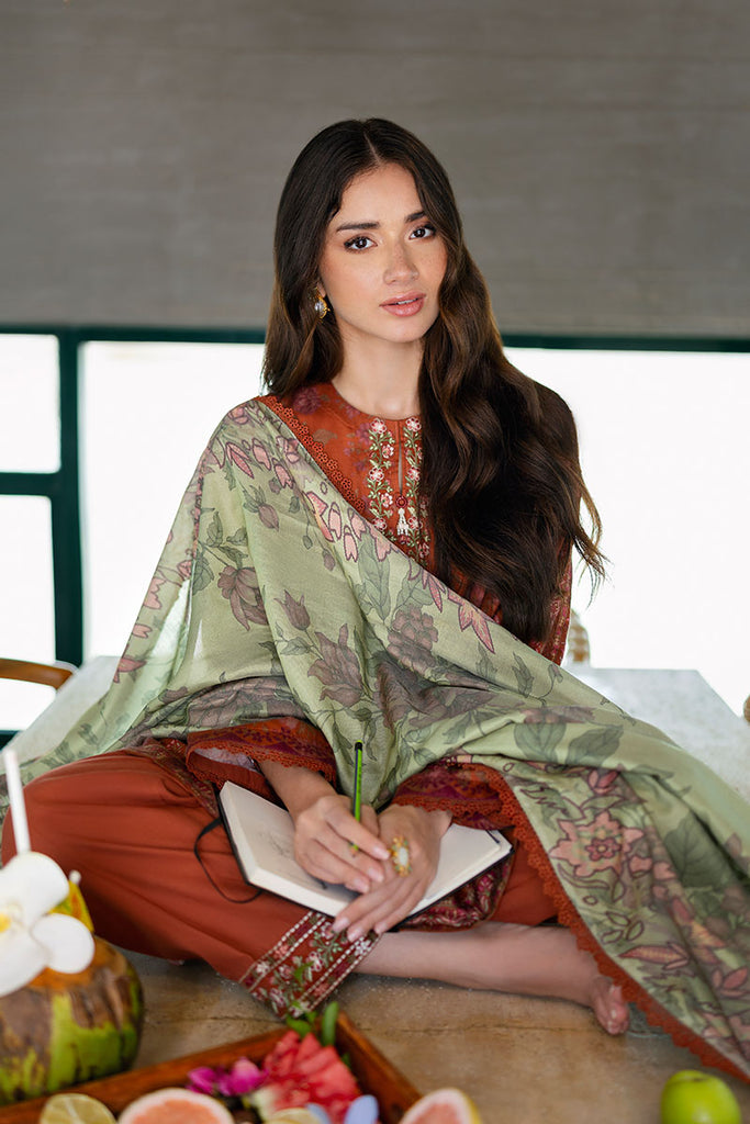 Cross Stitch | Cotton Satin 25 | AUTUMN GLAZE - Pakistani Designer Dress - by Cross Stitch - Type : Ladies Clothes - 100% Original at Saira Sultan