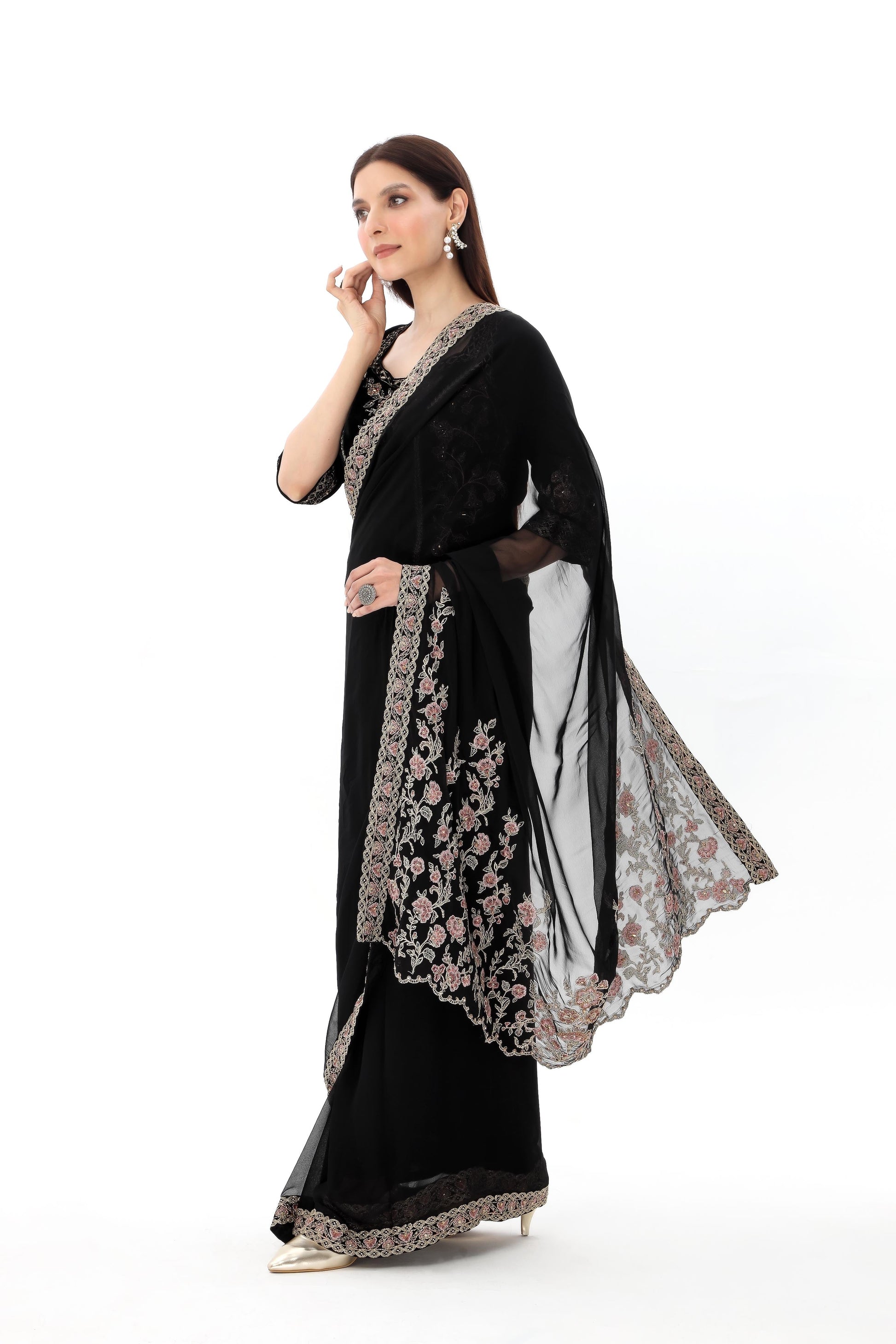 Chinyere | Formal Wedding Exclusive | (AW0003) M Black Chiffon