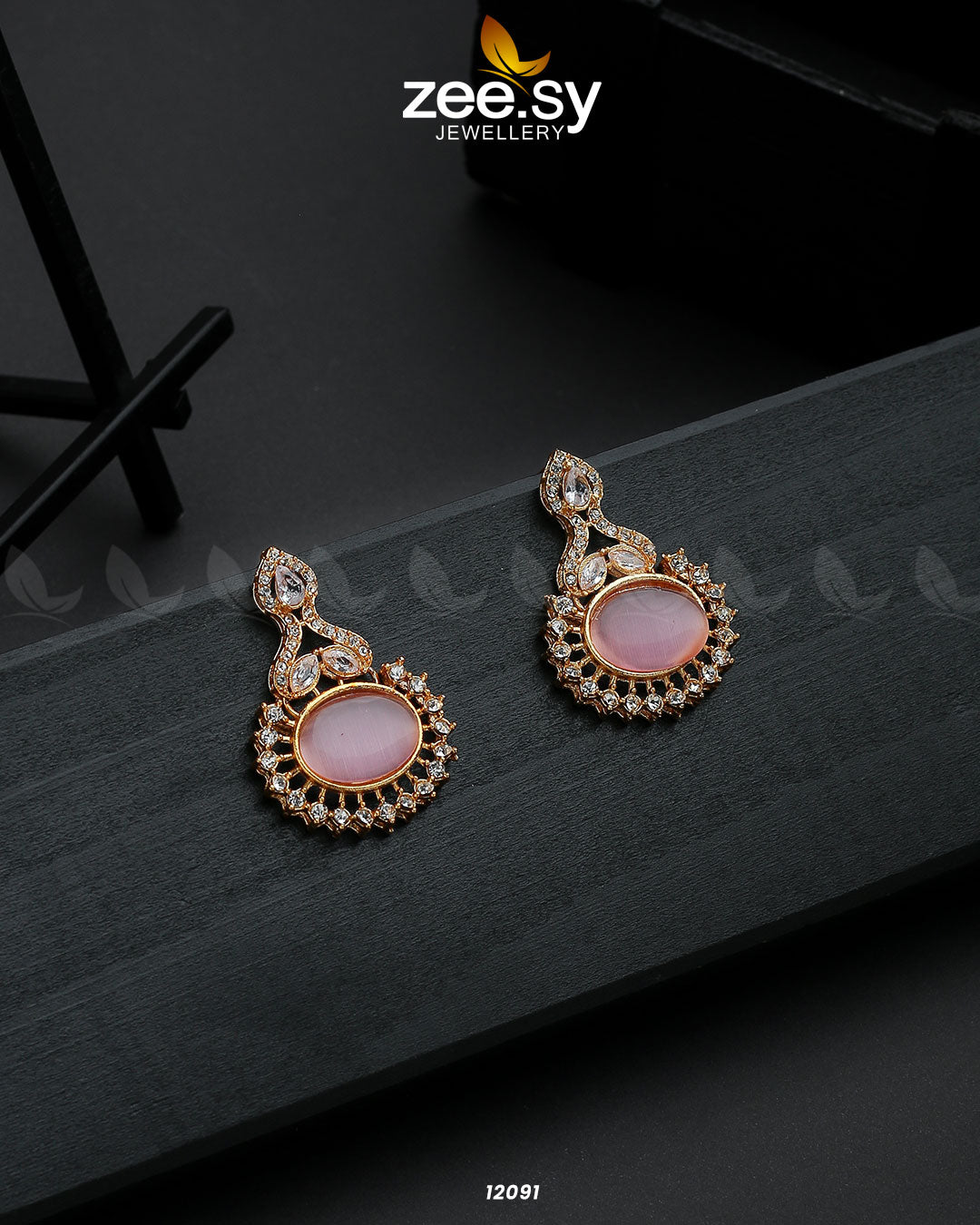 Golden Aaina-E-Dil Mint Pink