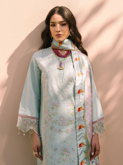 Mahnur | Dahlia Luxury Lawn 25 | Advina L Ice Blue Lawn