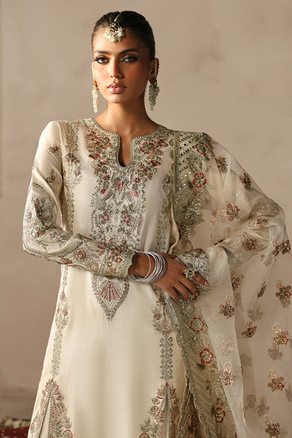 Afrozeh | Divani Silk Edit 25 | Arjumand M Ivory Raw Silk