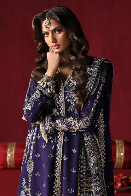 Afrozeh | Divani Silk Edit 25 | Kaneez L Deep Purple Raw Silk