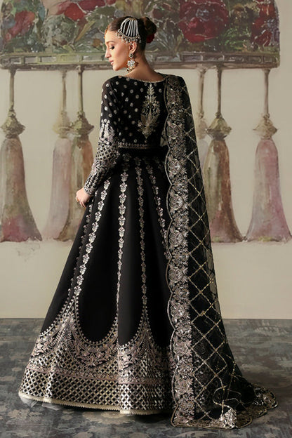 Afrozeh | Divani Silk Edit 25 | Husnara S Black Raw Silk