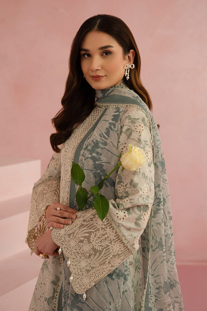 Afrozeh | Floral Charm 25 | Kylon S Beige Lawn