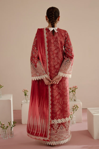 Afrozeh | Floral Charm 25 | Daina S Dust Red Lawn