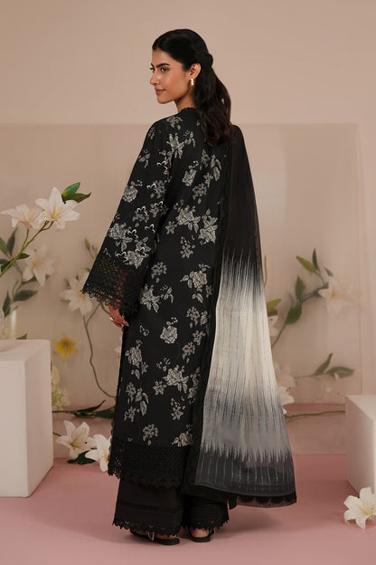 Afrozeh | Floral Charm 25 | Lupine S Black Lawn