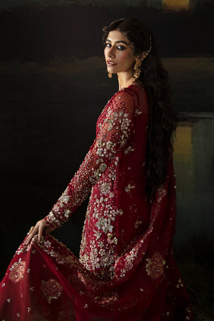 Afrozeh | Hayat Wedding Formals 24 | Abeer XL Maroon Organza