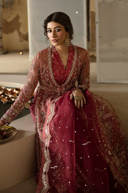 Afrozeh | Hayat Wedding Formals 24 | Mehreen Custom Size Maroon Organza