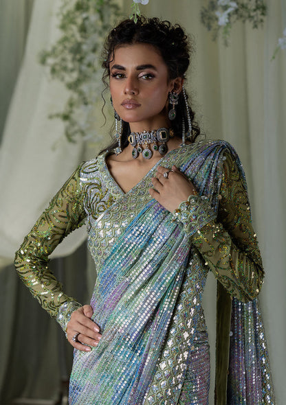 Aik Atelier | Sari Edit 2024 | SARI EDIT '24 VOL. 1 - LOOK 06 - Pakistani Designer Dress - by Aik Atelier | Type: Ladies Clothes - 100% Original at Saira Sultan