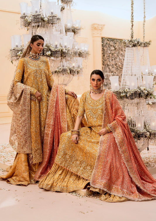 Aik Atelier | Wedding Festive 25 | LOOK 08 XS LONG SHIRT WITH FARSHI GHARARA Khaadi Net