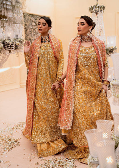Aik Atelier | Wedding Festive 25 | LOOK 08 XS LONG SHIRT WITH CRUSHED SHARARA Khaadi Net