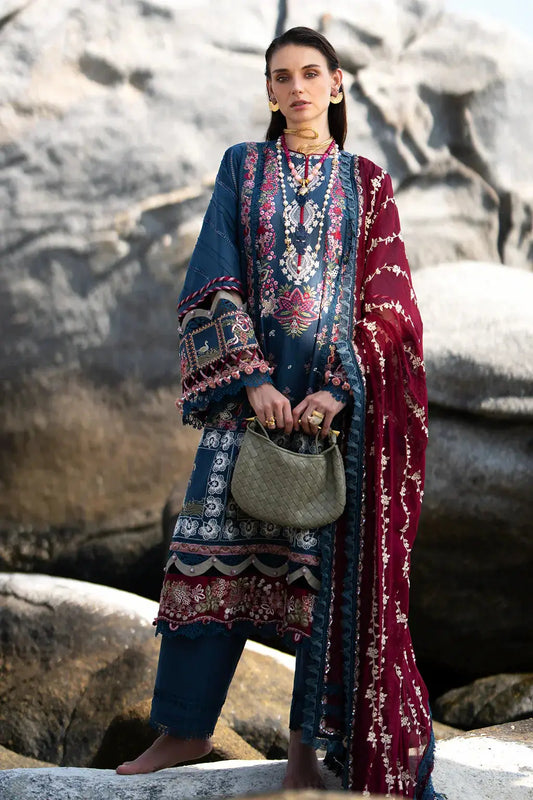 AJR Couture | Alif Signature Luxury Lawn 24 | Ayra - Pakistani Designer Dress - by AJR Couture | Type: Luxury - 100% Original at Saira Sultan