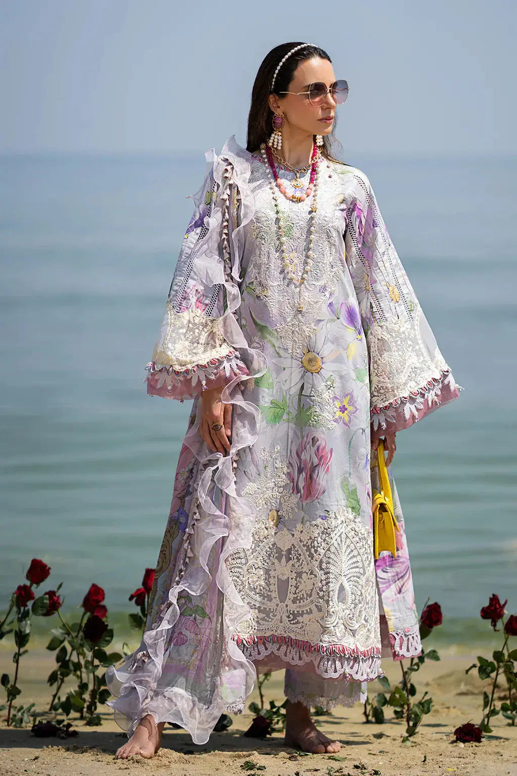 AJR Couture | Alif Signature Luxury Lawn 24 | Lyra - Pakistani Designer Dress - by AJR Couture | Type: Luxury - 100% Original at Saira Sultan