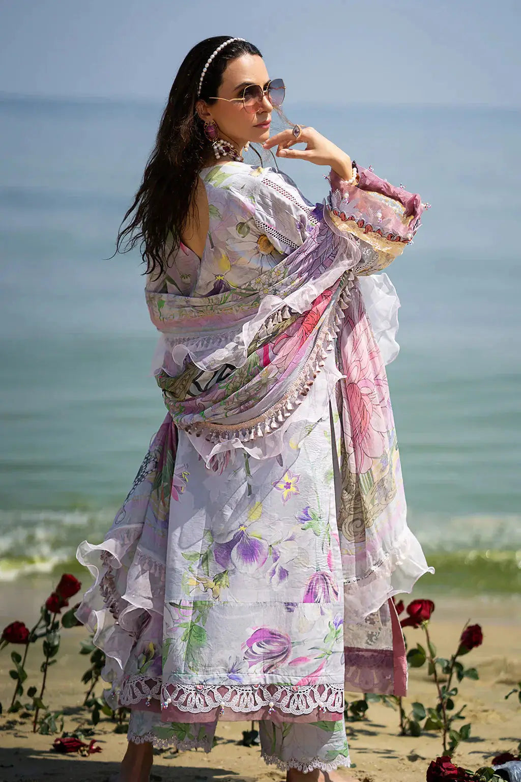 AJR Couture | Alif Signature Luxury Lawn 24 | Lyra - Pakistani Designer Dress - by AJR Couture | Type: Luxury - 100% Original at Saira Sultan