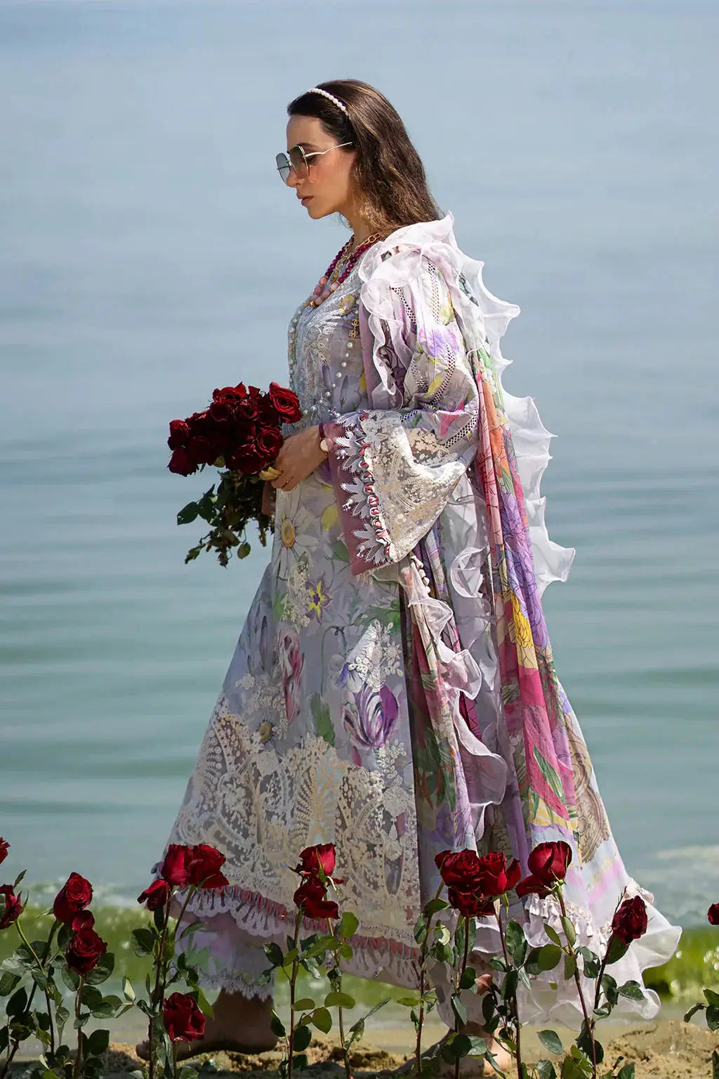 AJR Couture | Alif Signature Luxury Lawn 24 | Lyra - Pakistani Designer Dress - by AJR Couture | Type: Luxury - 100% Original at Saira Sultan