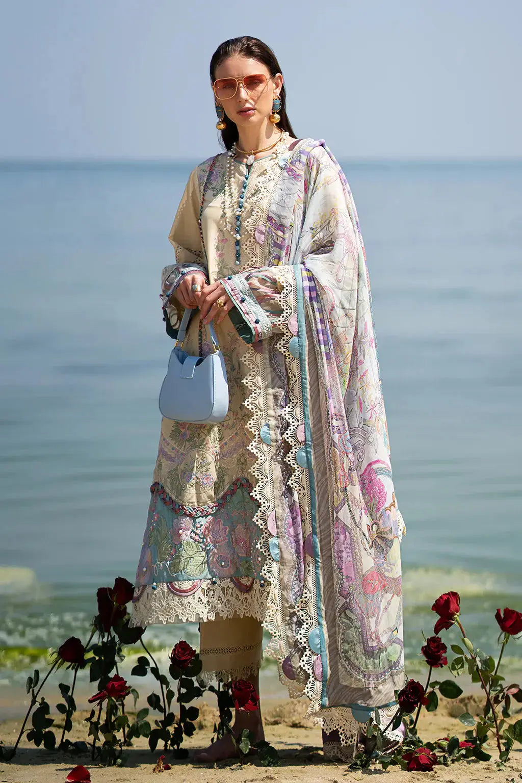 AJR Couture | Alif Signature Luxury Lawn 24 | Coraline - Pakistani Designer Dress - by AJR Couture | Type: Luxury - 100% Original at Saira Sultan