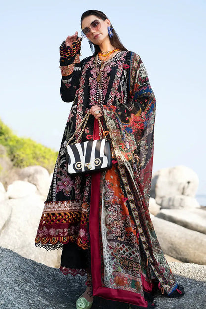 AJR Couture | Alif Signature Luxury Lawn 24 | Noir - Pakistani Designer Dress - by AJR Couture | Type: Luxury - 100% Original at Saira Sultan
