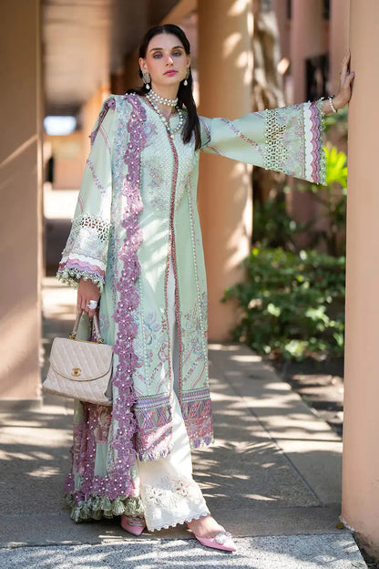 AJR Couture | Alif Signature Luxury Lawn 24 | Aura - Pakistani Designer Dress - by AJR Couture | Type: Luxury - 100% Original at Saira Sultan