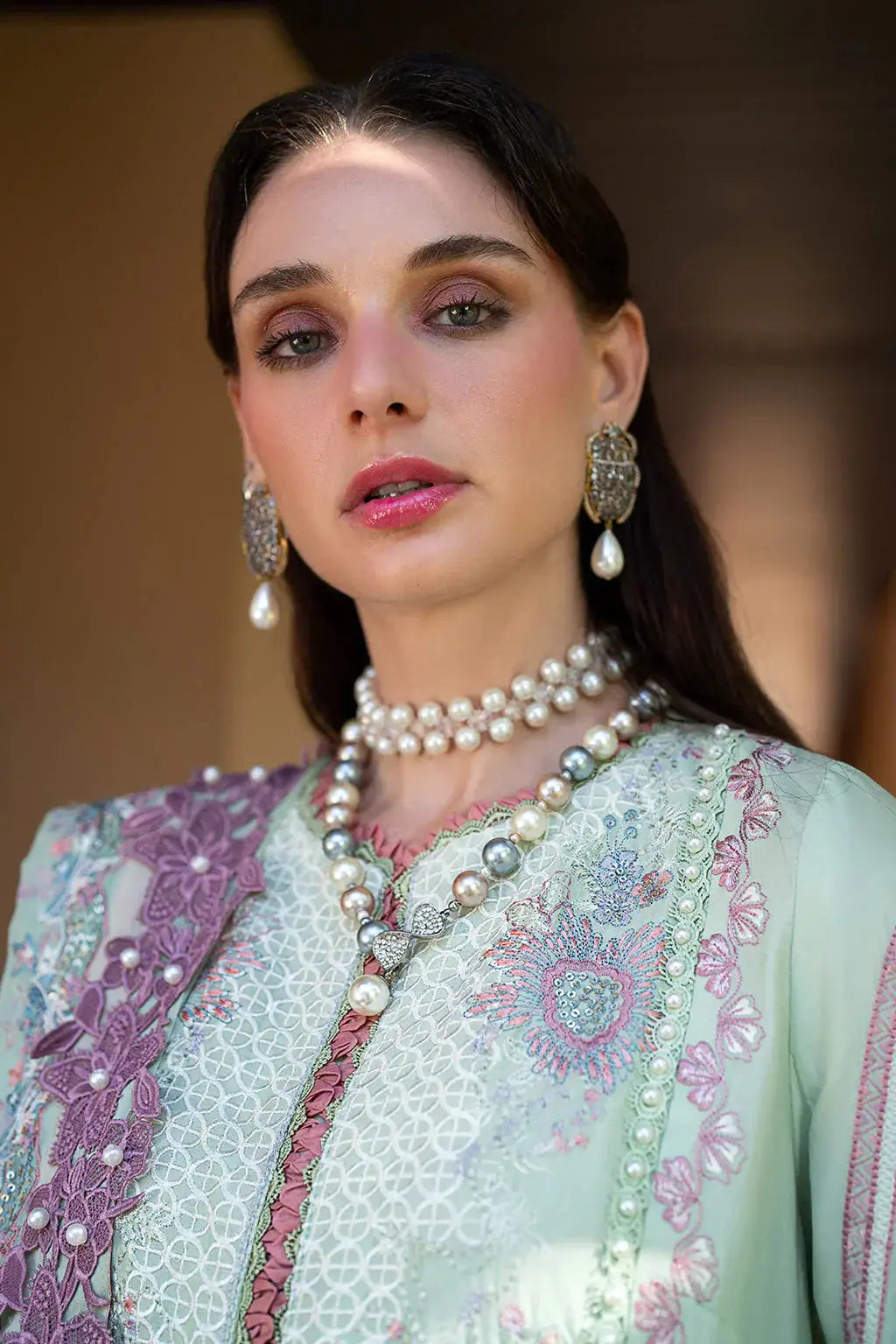 AJR Couture | Alif Signature Luxury Lawn 24 | Aura - Pakistani Designer Dress - by AJR Couture | Type: Luxury - 100% Original at Saira Sultan