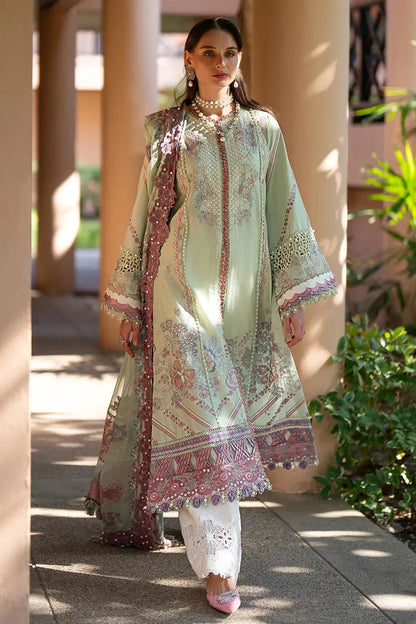 AJR Couture | Alif Signature Luxury Lawn 24 | Aura - Pakistani Designer Dress - by AJR Couture | Type: Luxury - 100% Original at Saira Sultan