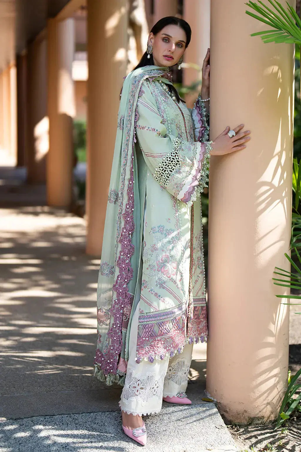 AJR Couture | Alif Signature Luxury Lawn 24 | Aura - Pakistani Designer Dress - by AJR Couture | Type: Luxury - 100% Original at Saira Sultan