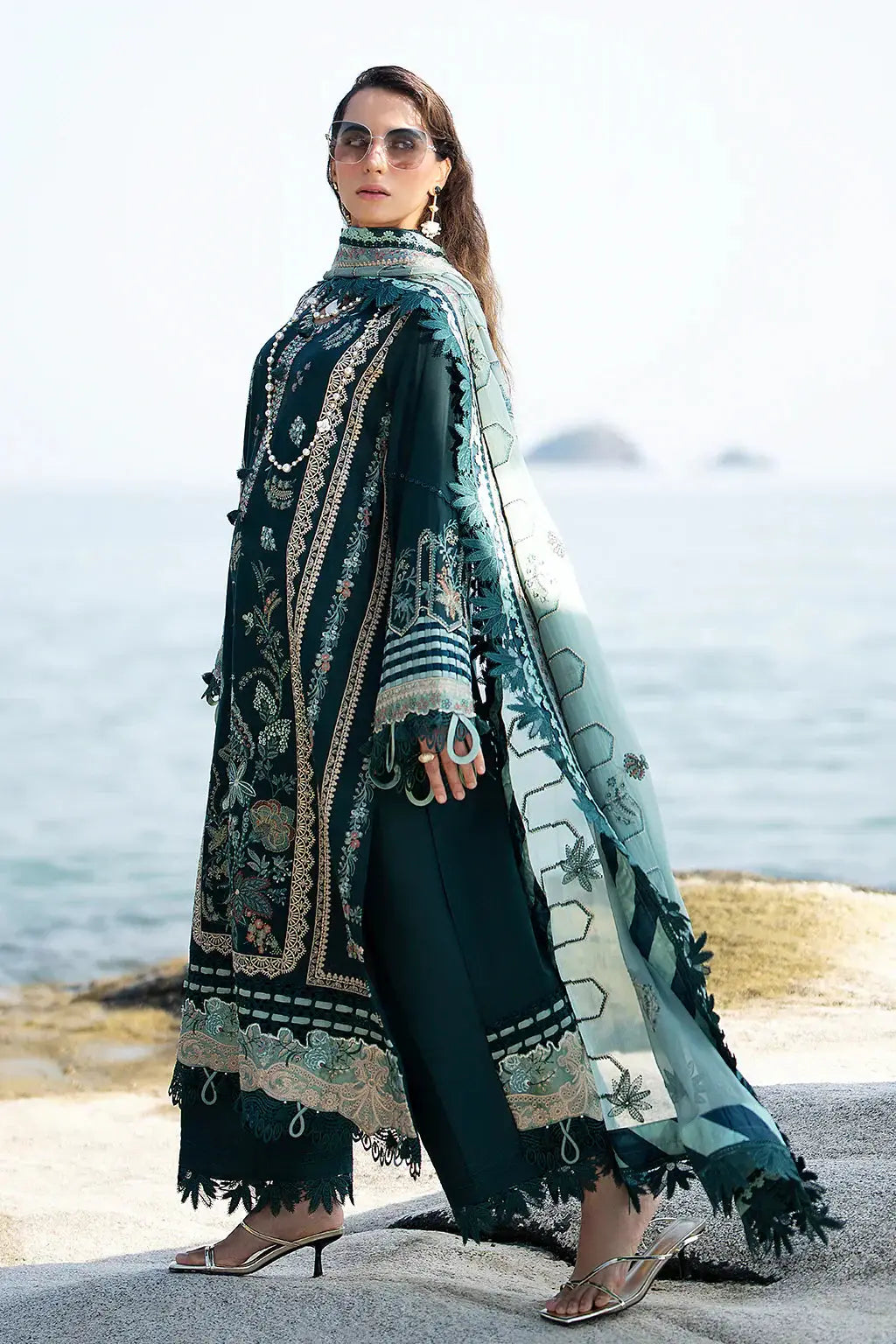 AJR Couture | Alif Signature Luxury Lawn 24 | Celia - Pakistani Designer Dress - by AJR Couture | Type: Luxury - 100% Original at Saira Sultan