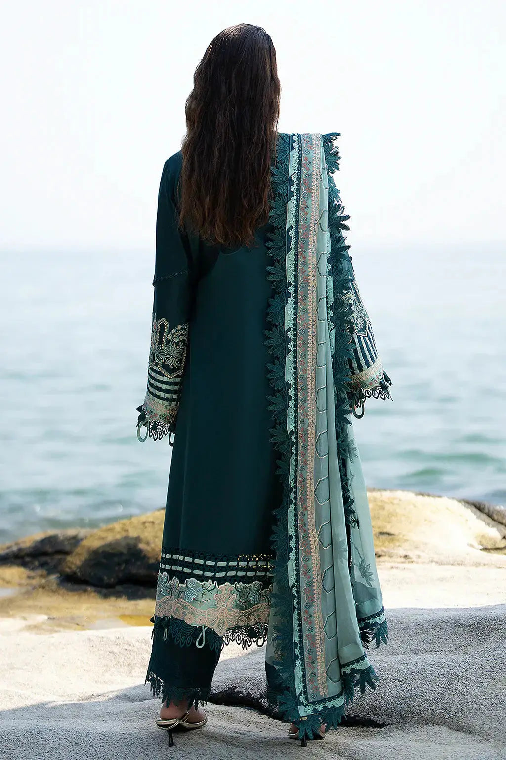 AJR Couture | Alif Signature Luxury Lawn 24 | Celia - Pakistani Designer Dress - by AJR Couture | Type: Luxury - 100% Original at Saira Sultan
