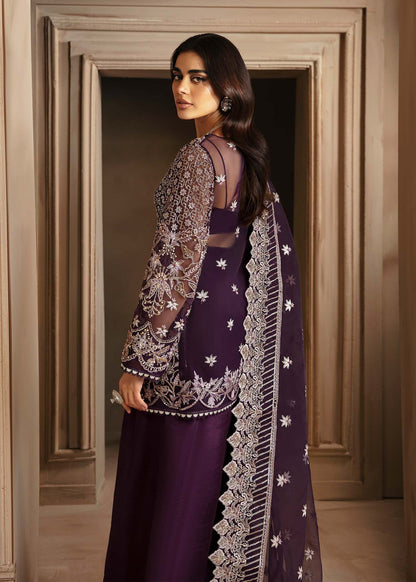 Akbar Aslam | Deewani Wedding Formals | Elowen S Deep Purple Organza