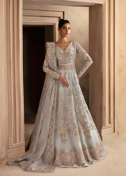 Akbar Aslam | Deewani Wedding Formals | Ophelia XS Ice Blue Organza