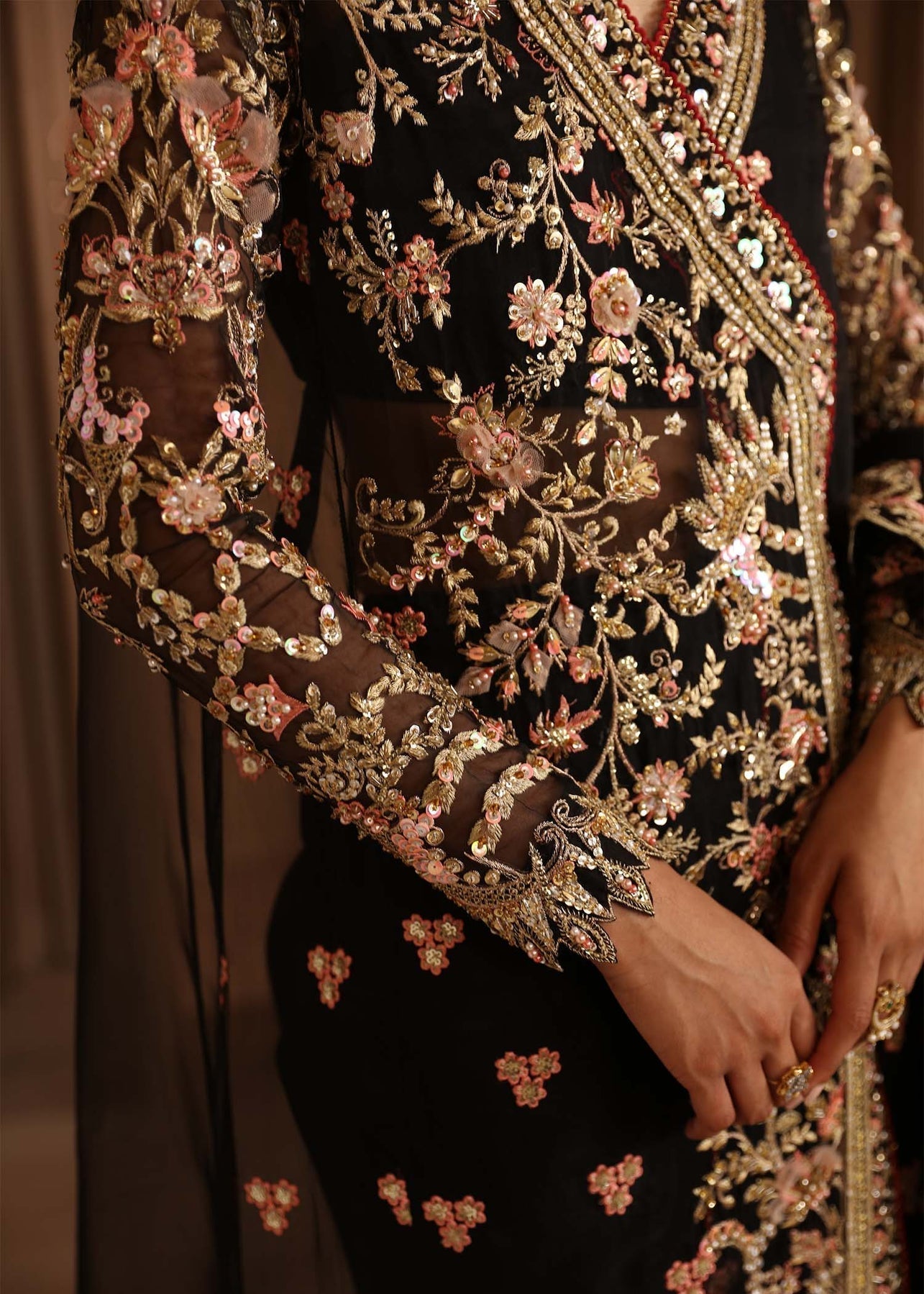 Akbar Aslam | Deewani Wedding Formals | Elysia XL Black Organza