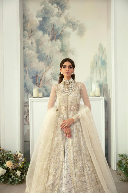 Akbar Aslam | Velora Formal Pret | Elysian S Ivory Organza