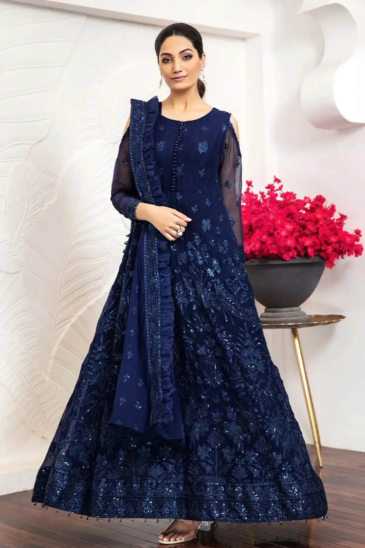 Alizeh | Formals Collection | Glace Blue - Pakistani Designer Dress - by Alizeh | Type: Formal - 100% Original at Saira Sultan