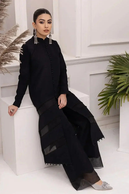Alizeh | Formals Collection | Black Dress 3 piece - RTW1004 - Pakistani Designer Dress - by Alizeh | Type: Formal - 100% Original at Saira Sultan