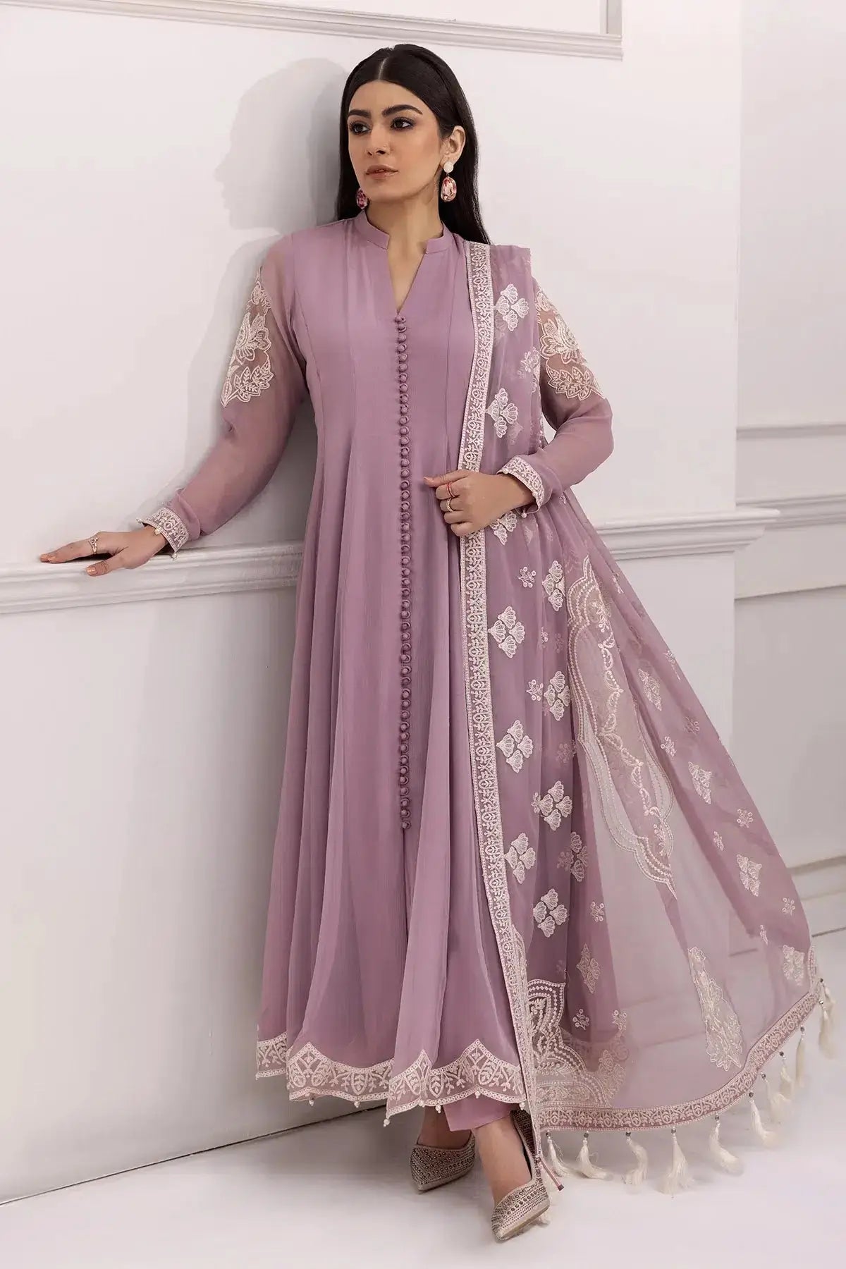 Alizeh | Formals Collection | Lilac Dress 3 piece - RTW1006 - Pakistani Designer Dress - by Alizeh | Type: Formal - 100% Original at Saira Sultan