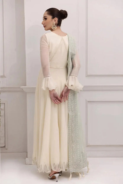 Alizeh | Formals Collection | Off White Dress 3 piece - RTW1007 - Pakistani Designer Dress - by Alizeh | Type: Formal - 100% Original at Saira Sultan