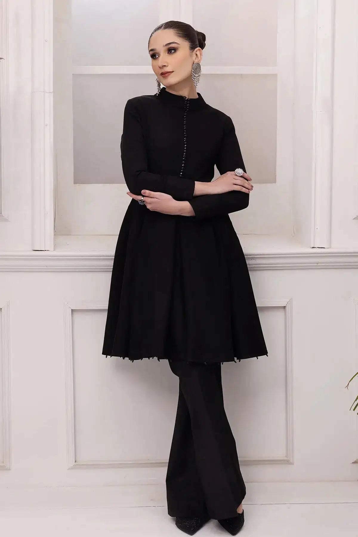 Alizeh | Formals Collection | Black Dress 3 piece - RTW1008 - Pakistani Designer Dress - by Alizeh | Type: Formal - 100% Original at Saira Sultan