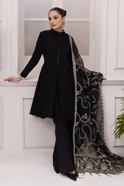 Alizeh | Formals Collection | Black Dress 3 piece - RTW1008 - Pakistani Designer Dress - by Alizeh | Type: Formal - 100% Original at Saira Sultan