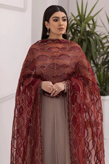 Alizeh | Formals Collection | Beige Dress 3 piece - RTW1010 - Pakistani Designer Dress - by Alizeh | Type: Formal - 100% Original at Saira Sultan