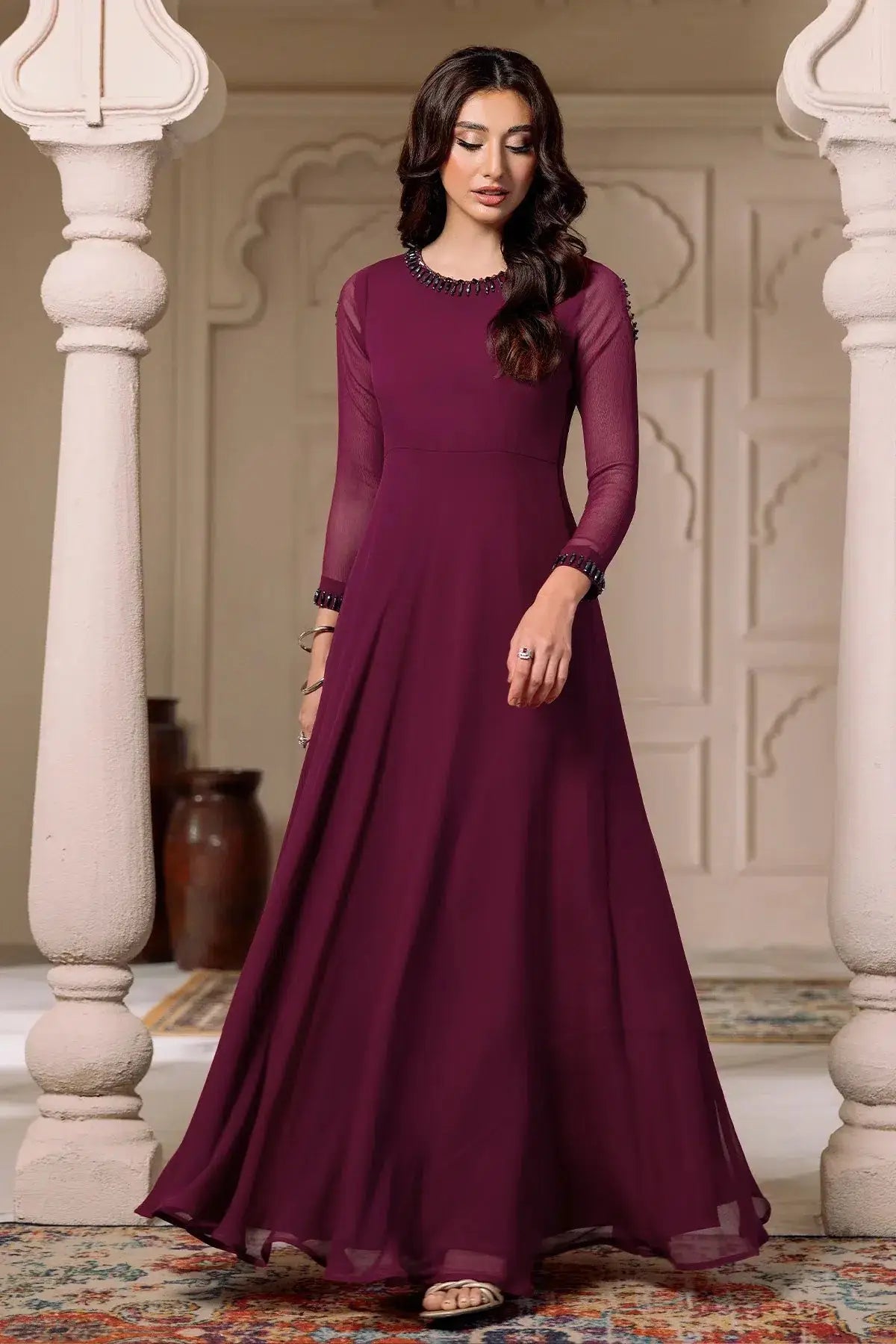 Alizeh | Formals Collection | Magenta 3 piece - RTW1013 - Pakistani Designer Dress - by Alizeh | Type: Formal - 100% Original at Saira Sultan