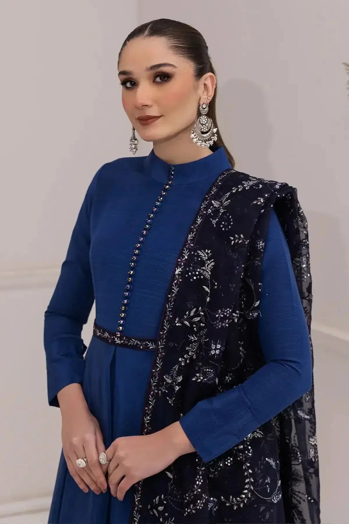 Alizeh | Formals Collection | Royal Blue Dress 3 piece - RTW1002 - Pakistani Designer Dress - by Alizeh | Type: Formal - 100% Original at Saira Sultan