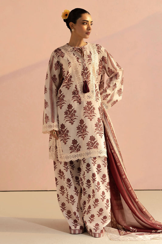 Zara Shahjahan | Coco Prints 25 | Amari-1B XS Beige Lawn