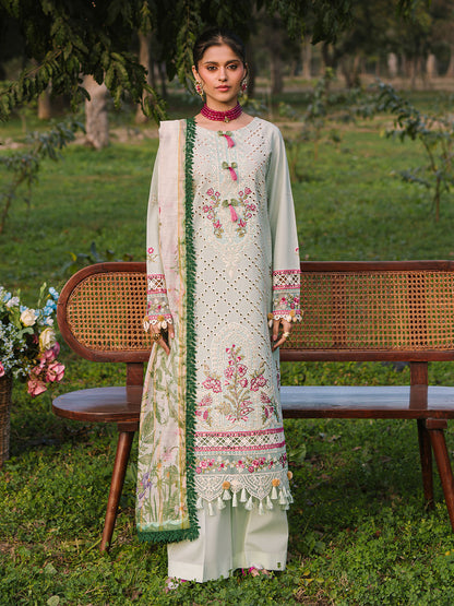 Mahnur | Dahlia Luxury Lawn 25 | Ana XS Off White Lawn