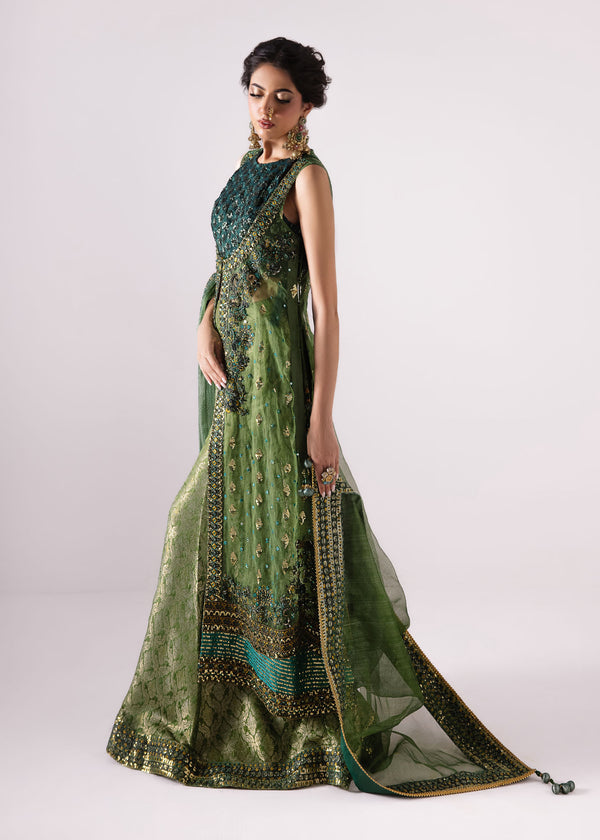 Laj | Elaheh Formals | IRENE Custom Size Green Organza