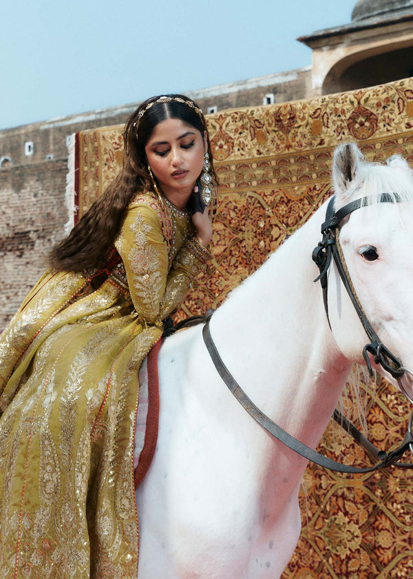 Laj | Hath Kahani Luxury Formals 24 | ZEEBA XL Lime Karandi