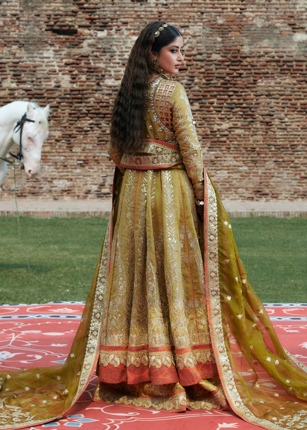 Laj | Hath Kahani Luxury Formals 24 | ZEEBA M Lime Karandi