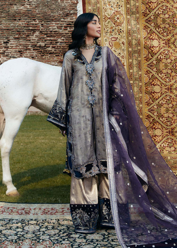 Laj | Hath Kahani Luxury Formals 24 | ZAHA S Gray Shimmer